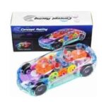 3D Transparent Mechancal Car Toy for Kds wth Gear Technology 3D Lght Muscal Sound