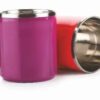 Double Wall Unbreakable nsulated Spll Proof Plastc Stanless Steel Tea Cup (Pack of 2)