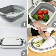  Collapsible Cutting Board With Drain 