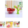 Plastc Brd Frut Fork Set wth Tree Shape Holder Rack. Pack of 3 Pcs.