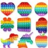 Ranbow Pop t Fdget Toys, Push Pop Bubble Fdget Sensory Toy, Autsm Specal Needs Slcone Stress Relef Toy (Pack of 1)